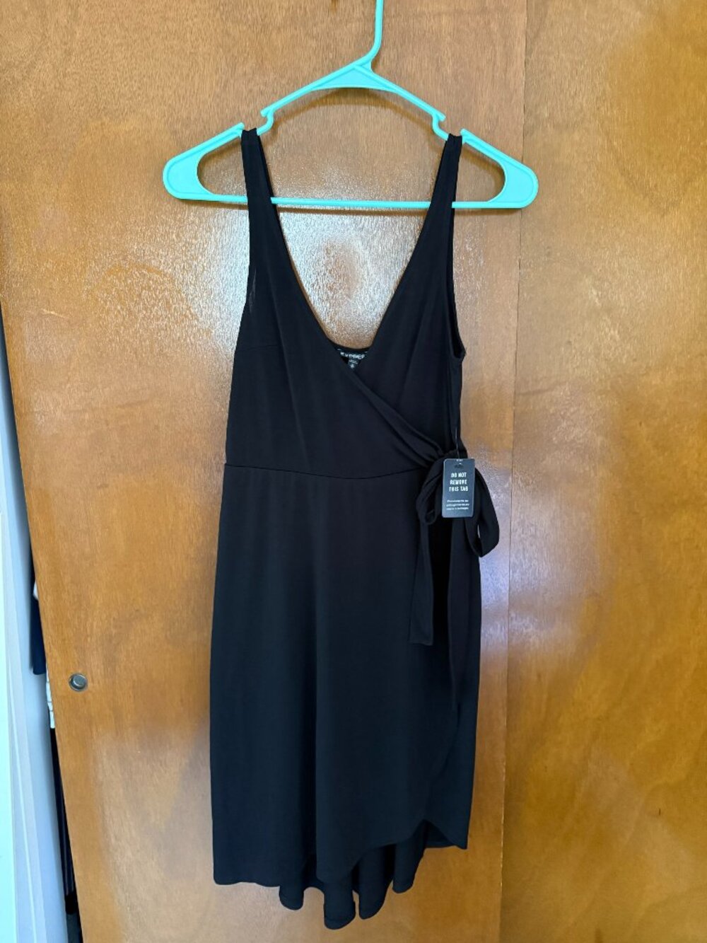 Express Black Wrap Midi Dress - XS (NWT)